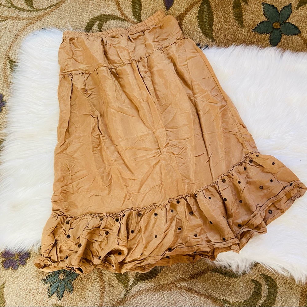 Vintage y2k Mossimo long midi maxi flowy ruffle rivets skirt